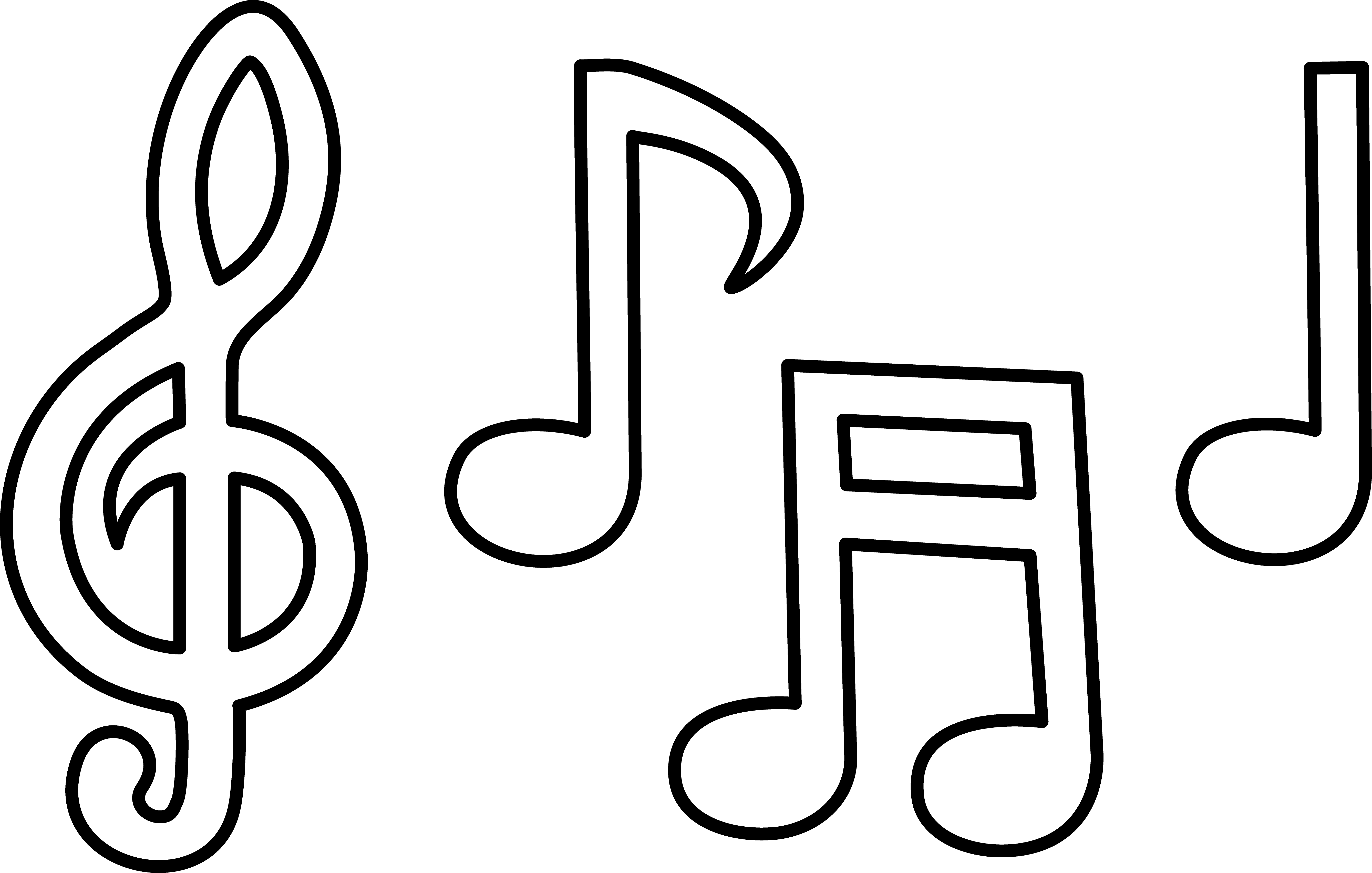 5355x3407 Music Notes Pictures Black And White