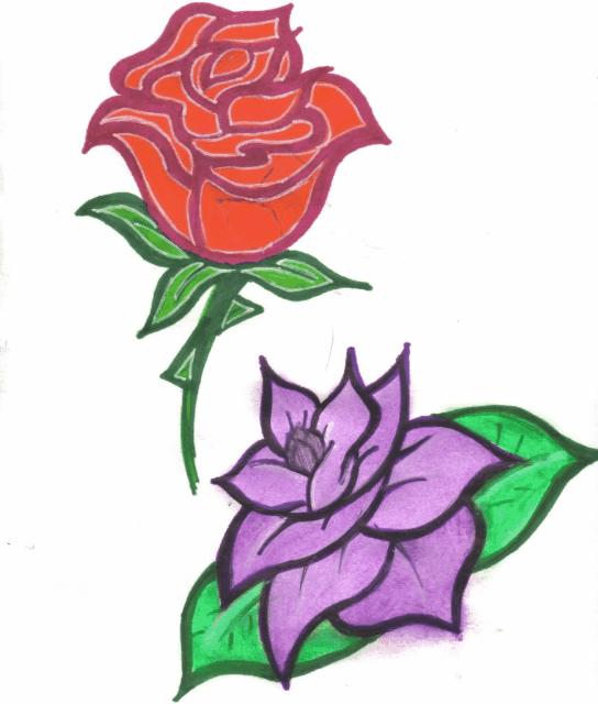 544x640 Tattoo Flowers By A Fit Of Vanity