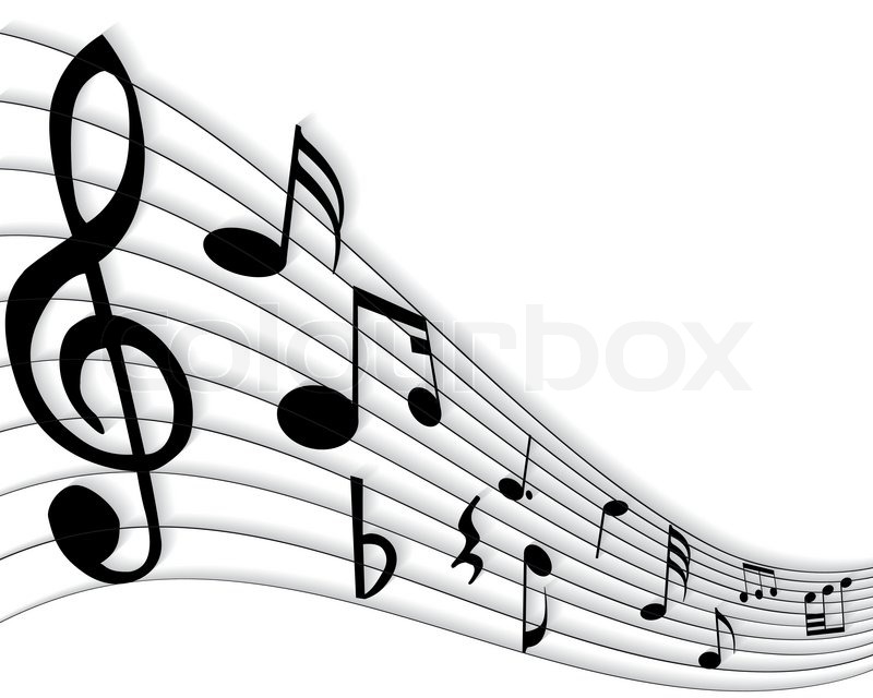 800x640 Vector Musical Notes Staff Background For Design Use Stock