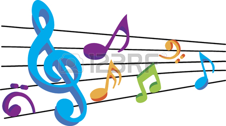 450x252 Colorful 3d Musical Notes On Staff Royalty Free Cliparts, Vectors