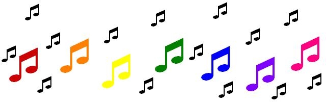 640x204 Rainbow Music Notes Clipart