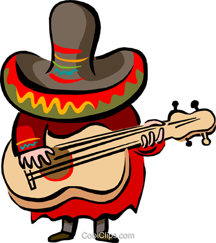 427x480 Mexican Music Royalty Free Vector Clip Art Illustration Peop2712