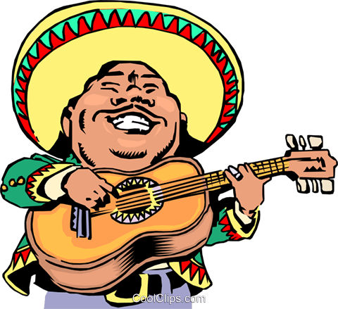 480x439 Cartoon Mexican Musician Royalty Free Vector Clip Art Illustration