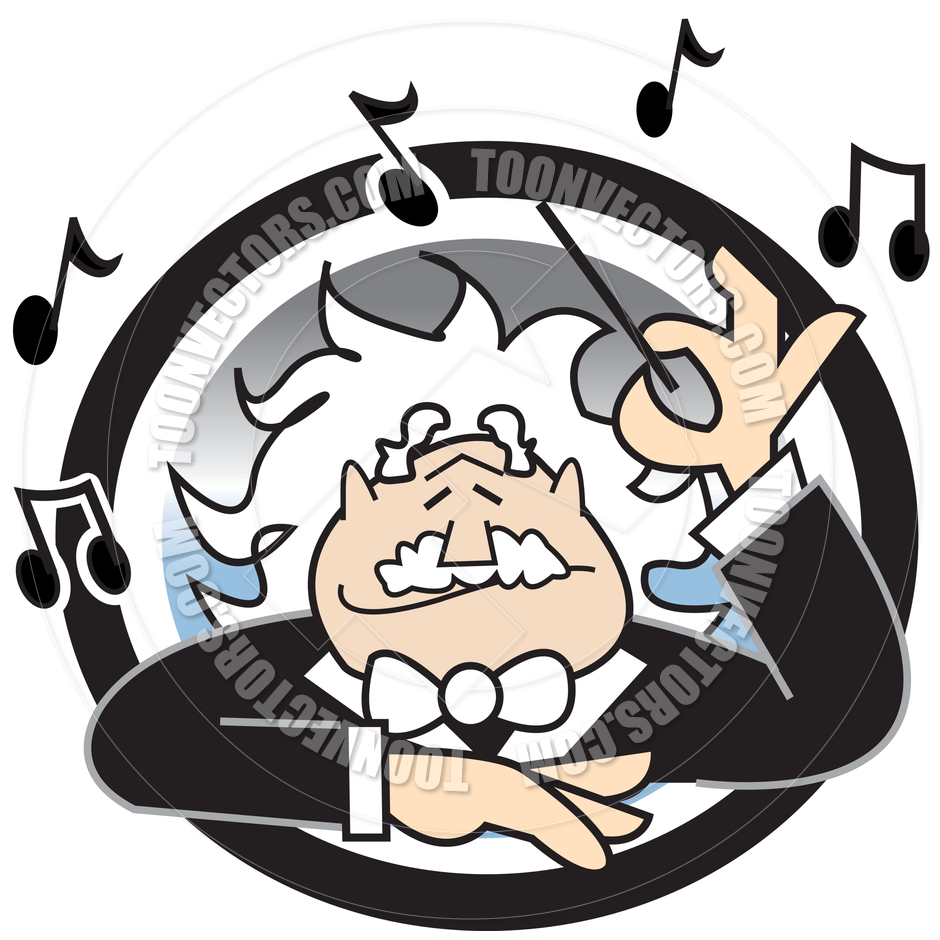 940x940 Cartoon Music Conductor Vector Illustration By Clip Art Guy Toon
