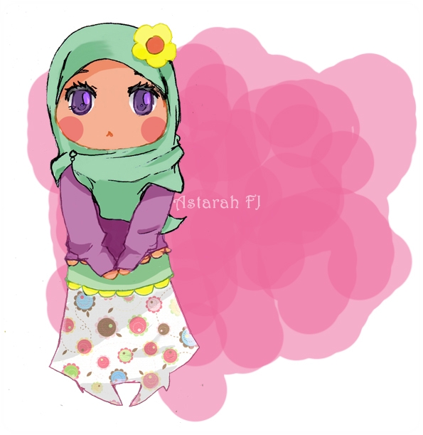 595x611 Chibi Muslim Girl In Hijab L Cartoonmuslimah L
