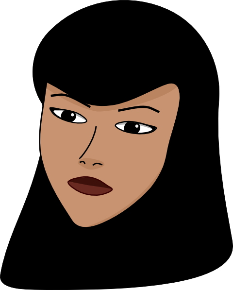 480x597 Covered Woman Head Clip Art