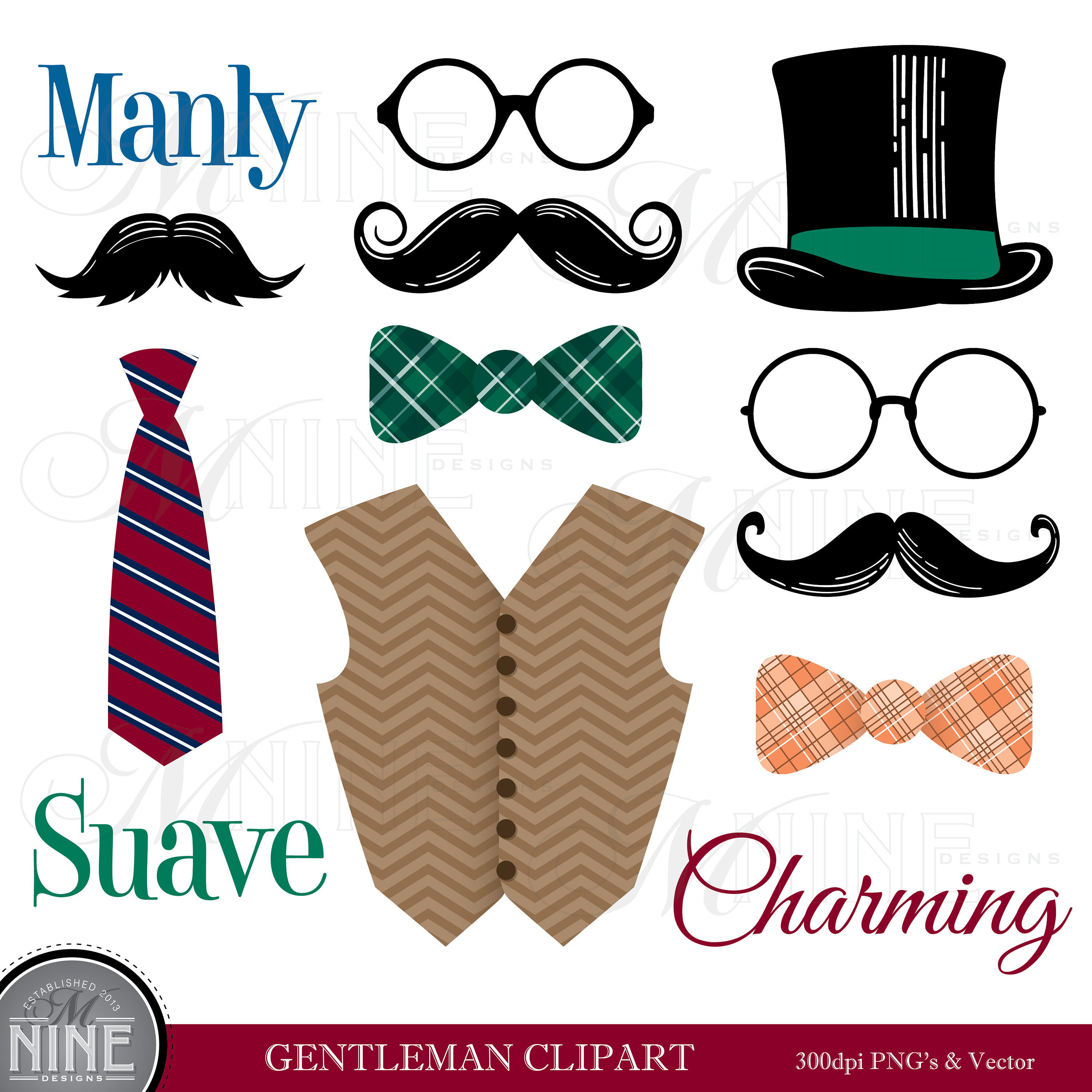 3000x3000 Gentleman Mustache Clip Art Mustache Clipart Downloads