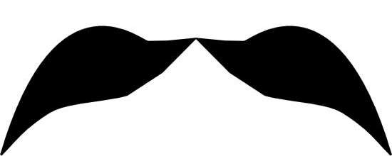 550x220 Mustache Coloring Pages Mustache Clip Art Vector Image 4