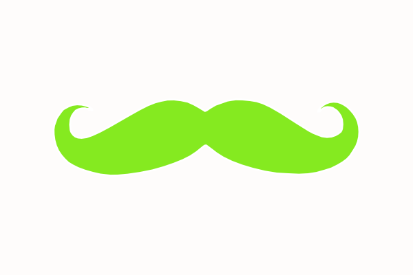 600x400 Chartuse Mustache Clip Art