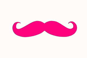297x198 Pink Mustache Clip Art