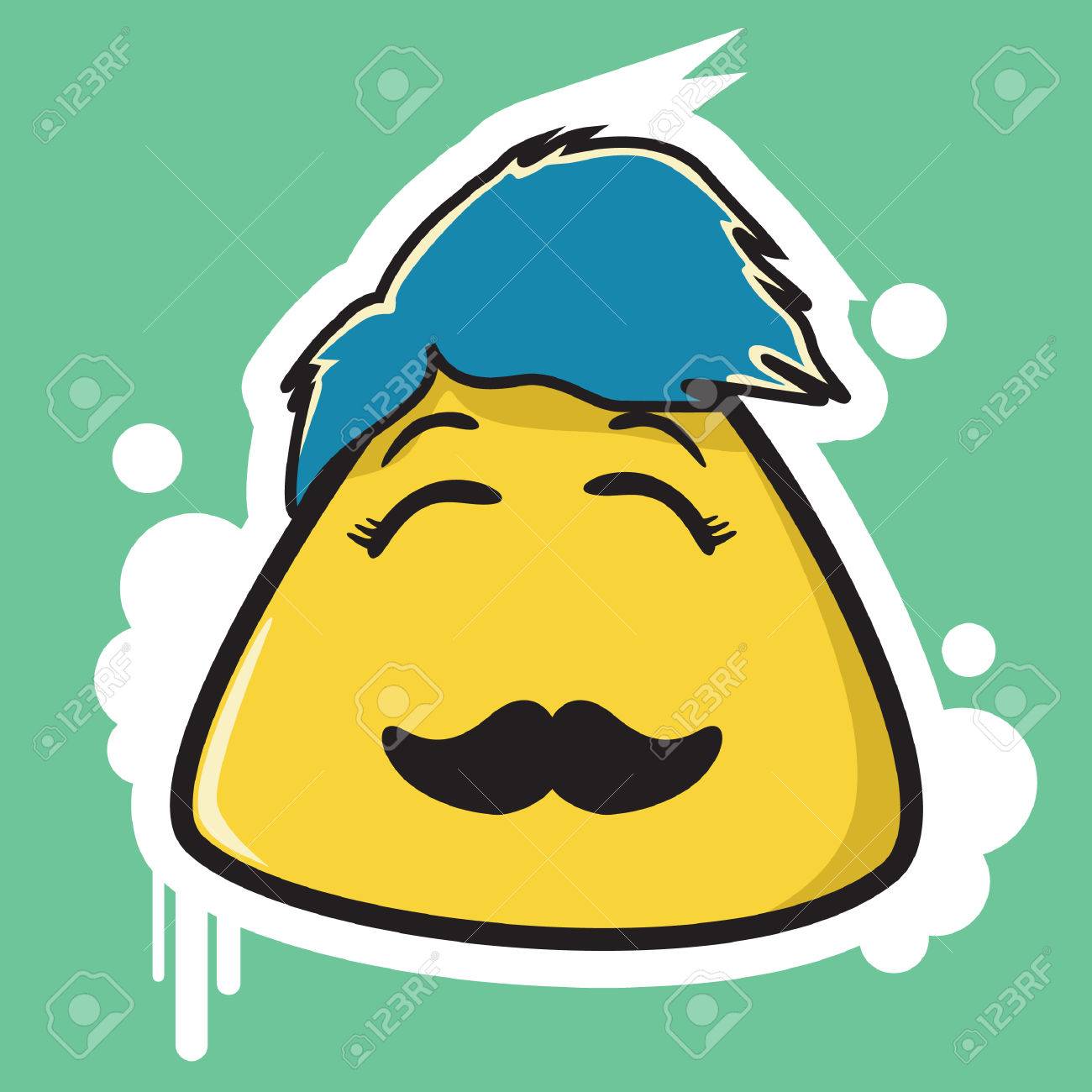 1300x1300 Mustache Emoticon Royalty Free Cliparts, Vectors, And Stock