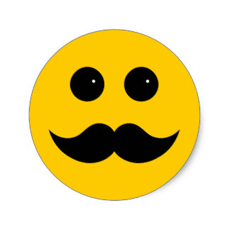 324x324 Mustache Emoticon Stickers Zazzle