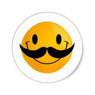 324x324 Mustache Smiley Face Craft Supplies Zazzle