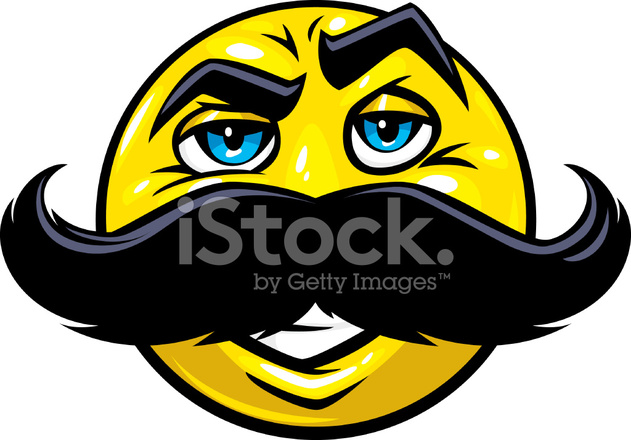 631x440 Mustache Smiley Face Stock Vector