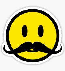 210x230 Mustache Smiley Stickers Redbubble