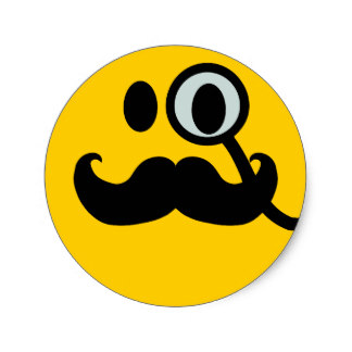 324x324 Mustache Smiley Stickers Zazzle