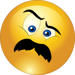 256x256 Angry Man Mustache Smiley Emoticon Clipart I2clipart