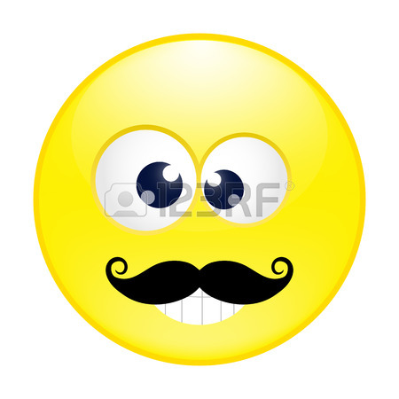 450x450 Yellow Cheerful Emoticon With Big Eyes, Smile Royalty Free