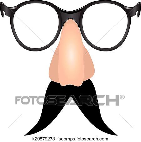 450x453 Clipart Of Drooping Mustache K20579273