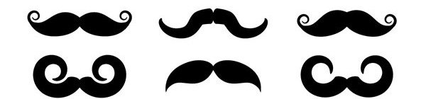 600x140 Free Download Vintage Mustache Collection