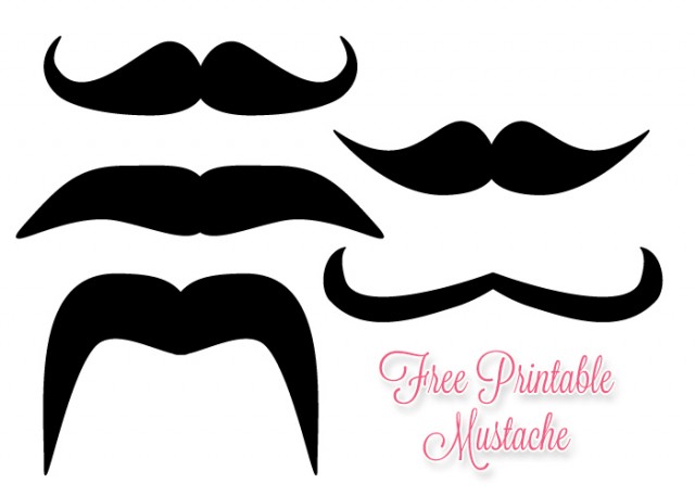 640x457 Mustache Printables Clipart