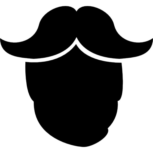 626x626 Mustache And Beard Black Shapes Icons Free Download