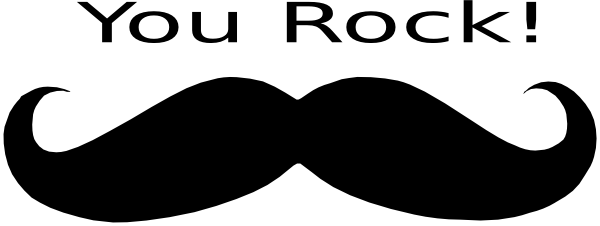 600x226 You Rock! Mustache Clip Art