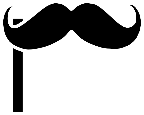 600x479 Mustache On A Stick Clip Art