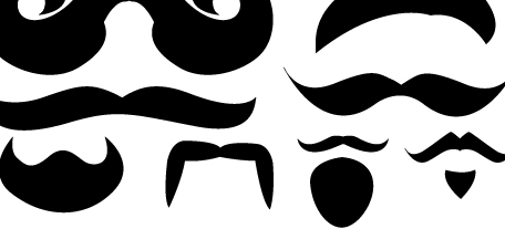 456x207 Beard Clipart Outline