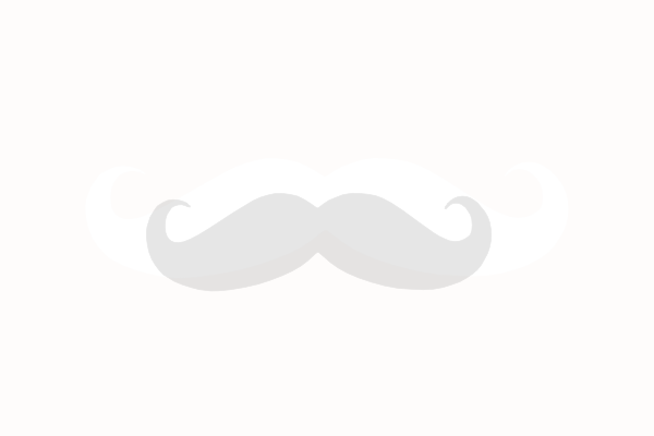 600x400 Grey Mustache Clip Art