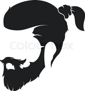 298x320 Hipster Mustache And Beard Fashion Silhouette. Set Of Nine Various