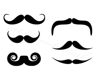 340x270 Mustache Stencil Etsy