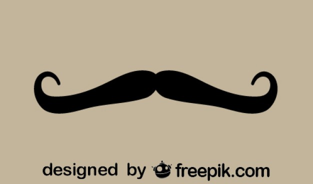 626x368 Retro Mustache Silhouette Design Free Vector 123freevectors