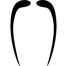 263x262 Fu Manchu Mustache Clip Art