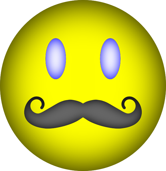 582x600 Happy Face Mustache Clip Art
