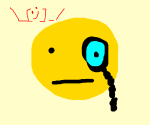 300x250 Smiley Face With Monocle And Mustache