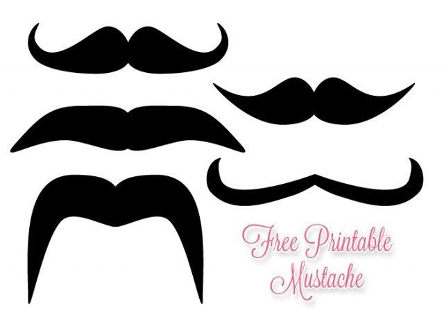 640x457 Free Printable Mustache