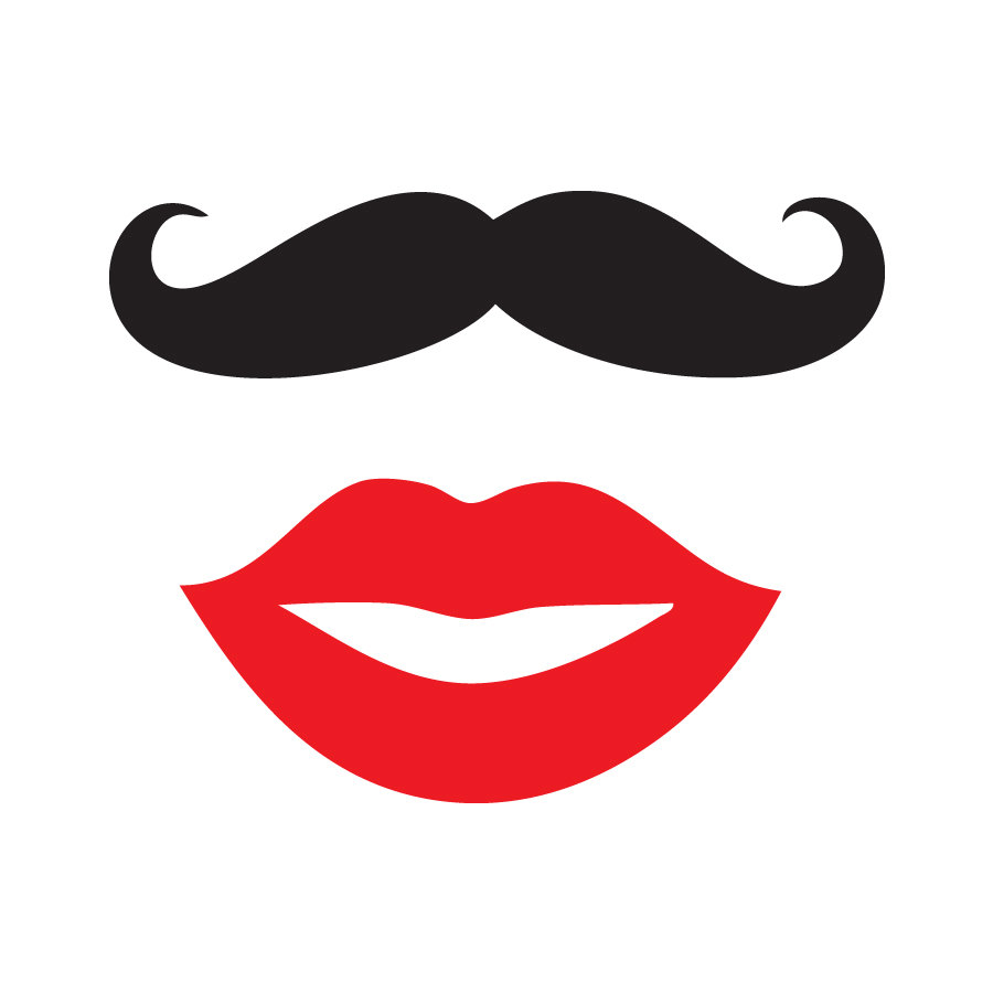 900x900 Lips And Mustache Clipart