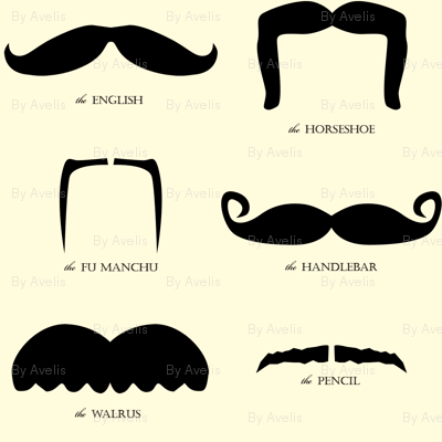 400x400 Mustache Styles Clip Art