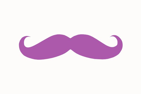 600x400 Pink Mustache Clip Art
