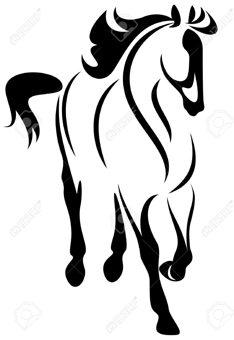 895x1300 Horse Clipart Outline Drawing
