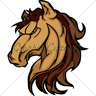 325x325 Mustang Stallion Graphic Mascot Image Gl Stock Images