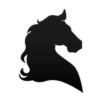 350x350 Horse Head Profile Clip Art