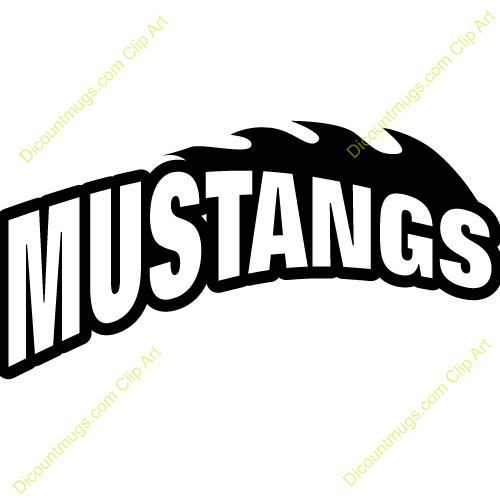 500x500 Mustang Basketball Clipart