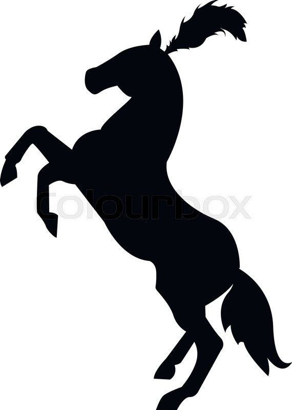 570x800 Circus Horse Silhouette With Feathers On Head, Horse Logo Badge