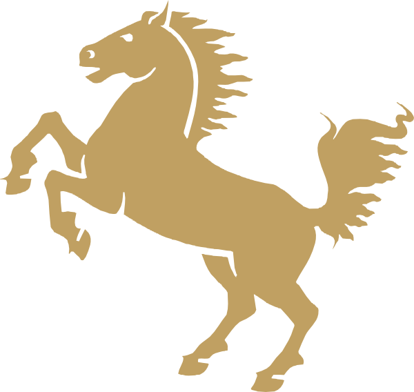 600x568 Gold Horse Clip Art