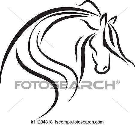 450x416 Clip Art Of Horse Silhouette Logo Vector K11284818