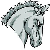 169x170 Clipart Of Mustang Stallion Graphic Mascot Ima K7042272