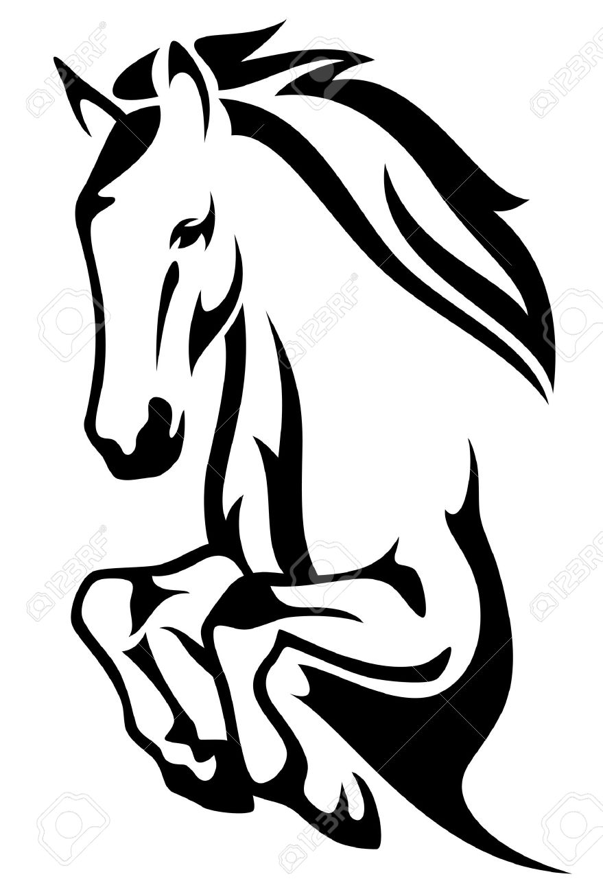 879x1300 Stallion Clipart Mustang Head