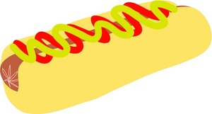 300x161 Hot Dog Clipart Image